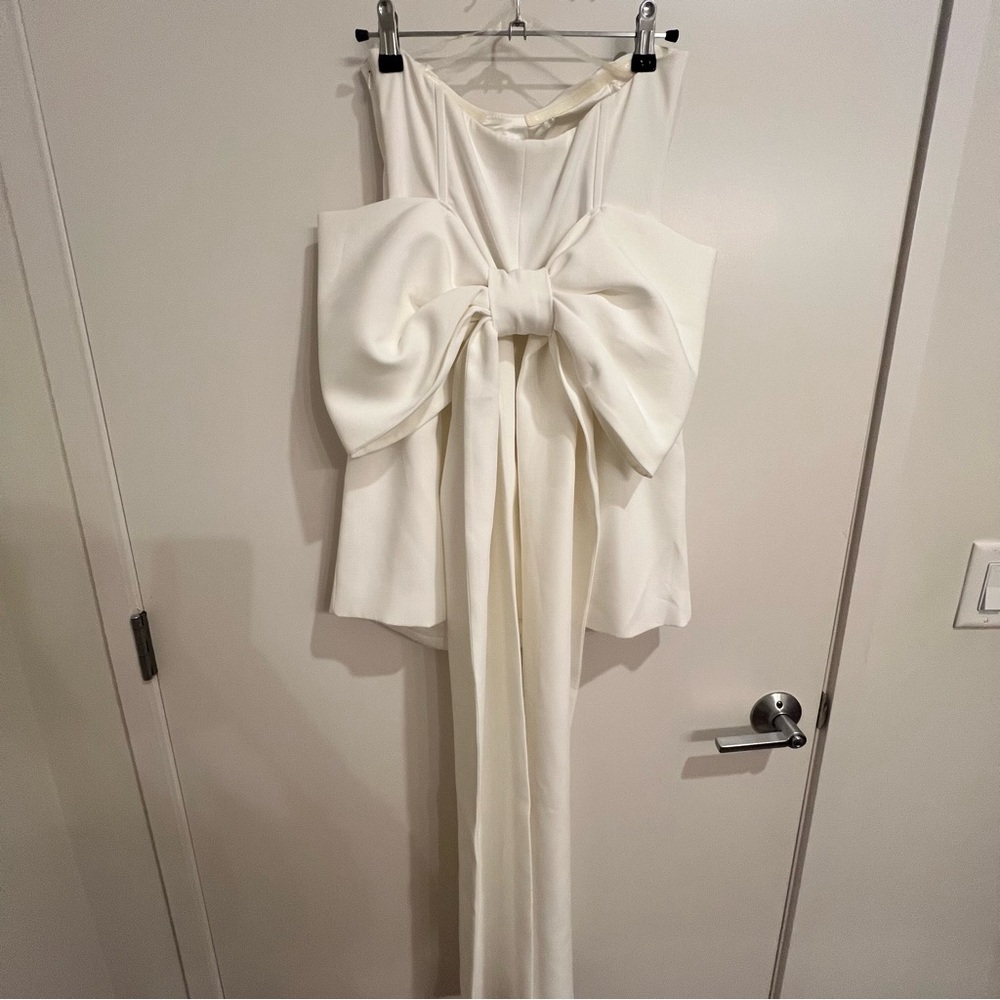 NWT Meshki Meredith Bow Mini Dress - Picture 7 of 9